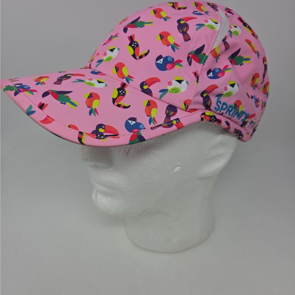 Sprints Running Hat, Pink Birds Pattern. Marathon Hat Pickle Ball Hat Beach Hat